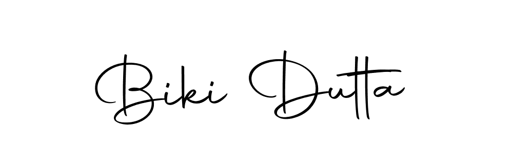 Design your own signature with our free online signature maker. With this signature software, you can create a handwritten (Autography-DOLnW) signature for name Biki Dutta. Biki Dutta signature style 10 images and pictures png