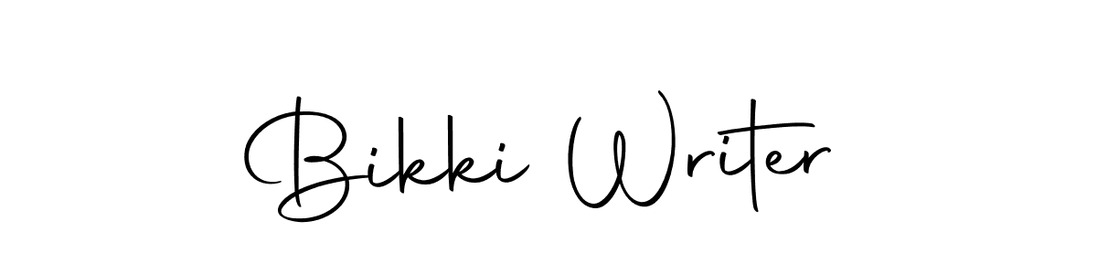 You should practise on your own different ways (Autography-DOLnW) to write your name (Bikki Writer) in signature. don't let someone else do it for you. Bikki Writer signature style 10 images and pictures png