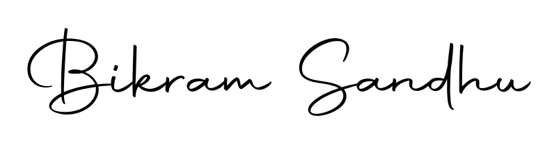 Bikram Sandhu stylish signature style. Best Handwritten Sign (Autography-DOLnW) for my name. Handwritten Signature Collection Ideas for my name Bikram Sandhu. Bikram Sandhu signature style 10 images and pictures png