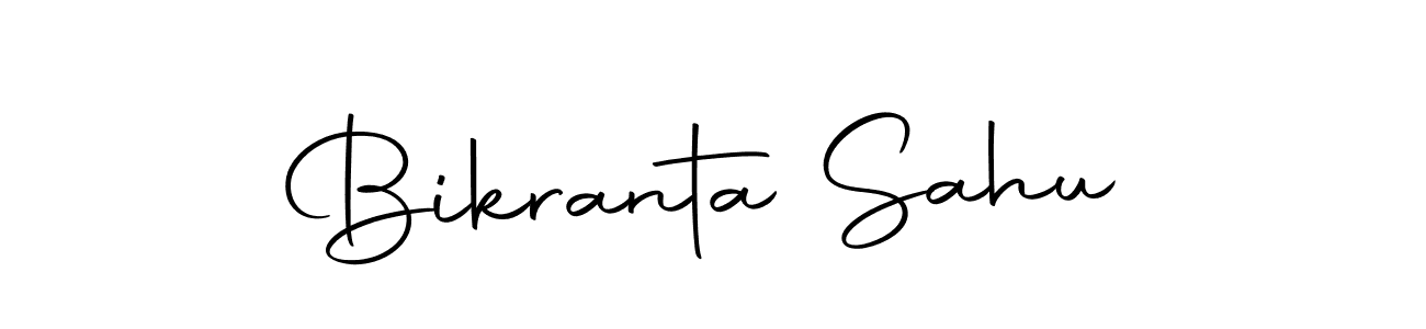 How to make Bikranta Sahu name signature. Use Autography-DOLnW style for creating short signs online. This is the latest handwritten sign. Bikranta Sahu signature style 10 images and pictures png