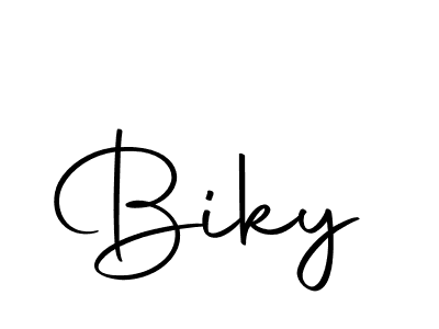 Use a signature maker to create a handwritten signature online. With this signature software, you can design (Autography-DOLnW) your own signature for name Biky. Biky signature style 10 images and pictures png