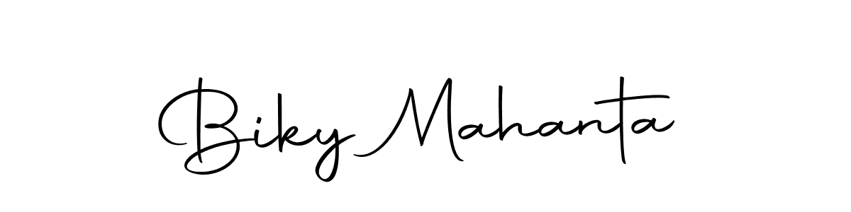 Make a beautiful signature design for name Biky Mahanta. With this signature (Autography-DOLnW) style, you can create a handwritten signature for free. Biky Mahanta signature style 10 images and pictures png