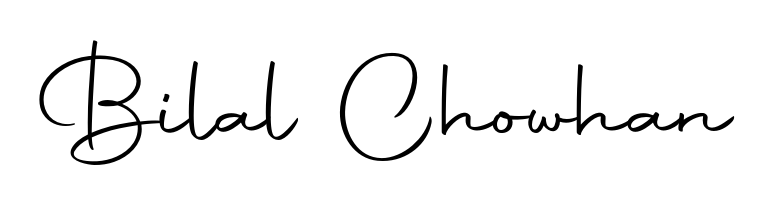 You should practise on your own different ways (Autography-DOLnW) to write your name (Bilal Chowhan) in signature. Don't let someone else do it for you. Bilal Chowhan signature style 10 images and pictures png