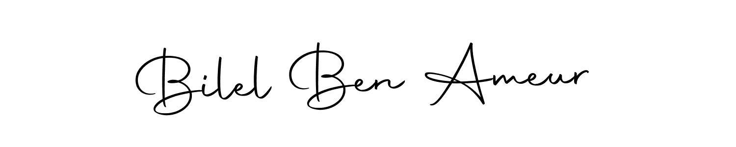 How to make Bilel Ben Ameur name signature. Use Autography-DOLnW style for creating short signs online. This is the latest handwritten sign. Bilel Ben Ameur signature style 10 images and pictures png