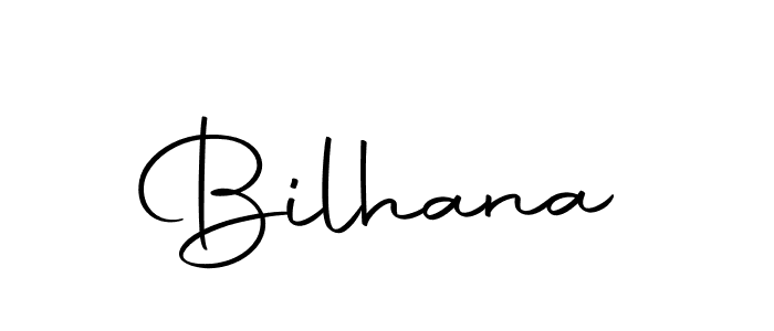 Make a beautiful signature design for name Bilhana. With this signature (Autography-DOLnW) style, you can create a handwritten signature for free. Bilhana signature style 10 images and pictures png