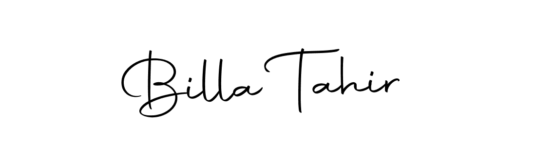 You should practise on your own different ways (Autography-DOLnW) to write your name (Billa Tahir) in signature. don't let someone else do it for you. Billa Tahir signature style 10 images and pictures png