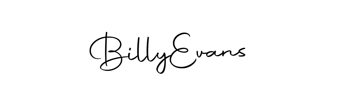 Design your own signature with our free online signature maker. With this signature software, you can create a handwritten (Autography-DOLnW) signature for name Billy  Evans. Billy  Evans signature style 10 images and pictures png