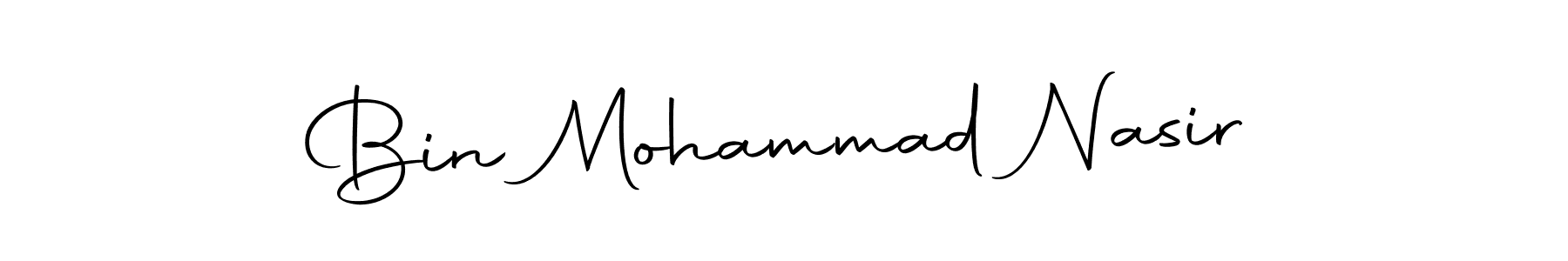 if you are searching for the best signature style for your name Bin Mohammad Nasir. so please give up your signature search. here we have designed multiple signature styles  using Autography-DOLnW. Bin Mohammad Nasir signature style 10 images and pictures png