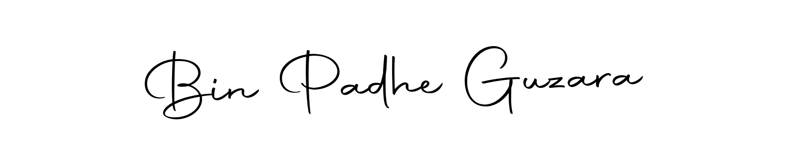 Similarly Autography-DOLnW is the best handwritten signature design. Signature creator online .You can use it as an online autograph creator for name Bin Padhe Guzara. Bin Padhe Guzara signature style 10 images and pictures png