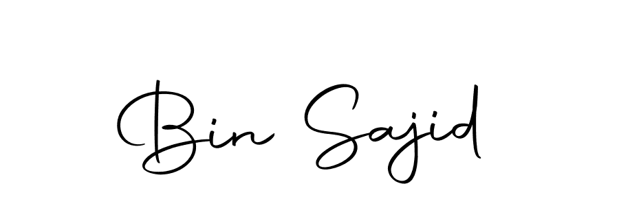 Design your own signature with our free online signature maker. With this signature software, you can create a handwritten (Autography-DOLnW) signature for name Bin Sajid. Bin Sajid signature style 10 images and pictures png