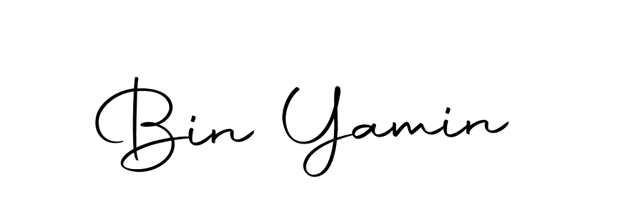 You should practise on your own different ways (Autography-DOLnW) to write your name (Bin Yamin) in signature. don't let someone else do it for you. Bin Yamin signature style 10 images and pictures png