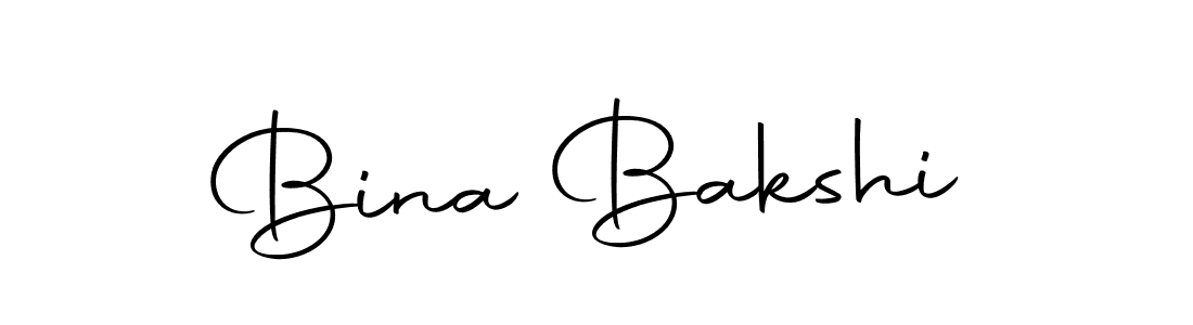 Make a beautiful signature design for name Bina Bakshi. With this signature (Autography-DOLnW) style, you can create a handwritten signature for free. Bina Bakshi signature style 10 images and pictures png