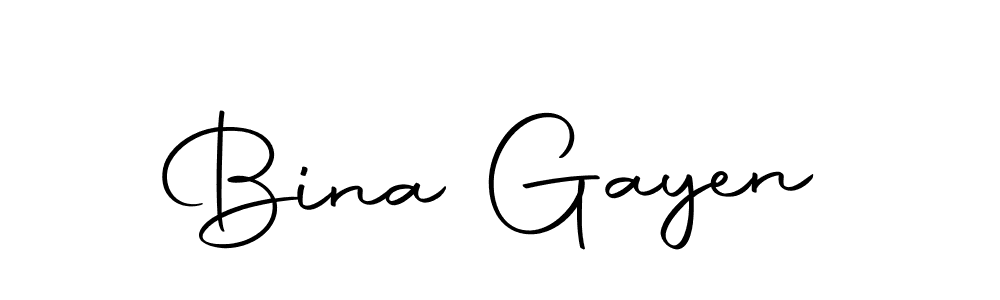 The best way (Autography-DOLnW) to make a short signature is to pick only two or three words in your name. The name Bina Gayen include a total of six letters. For converting this name. Bina Gayen signature style 10 images and pictures png