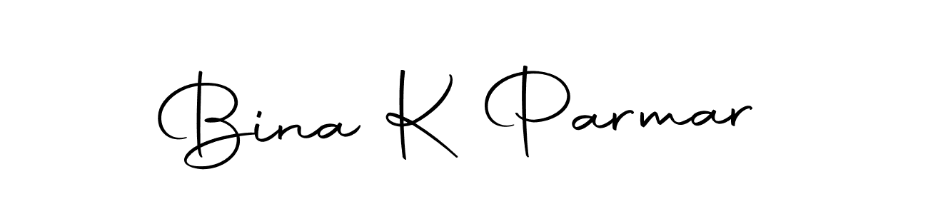 Make a beautiful signature design for name Bina K Parmar. Use this online signature maker to create a handwritten signature for free. Bina K Parmar signature style 10 images and pictures png