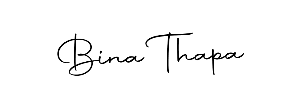 Design your own signature with our free online signature maker. With this signature software, you can create a handwritten (Autography-DOLnW) signature for name Bina Thapa. Bina Thapa signature style 10 images and pictures png