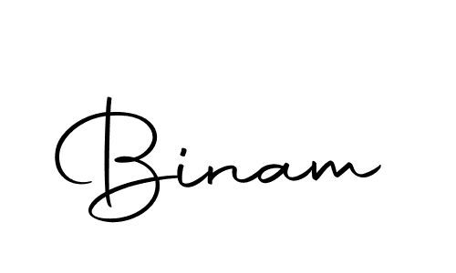Make a beautiful signature design for name Binam. With this signature (Autography-DOLnW) style, you can create a handwritten signature for free. Binam signature style 10 images and pictures png
