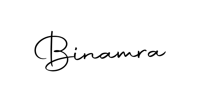 Design your own signature with our free online signature maker. With this signature software, you can create a handwritten (Autography-DOLnW) signature for name Binamra. Binamra signature style 10 images and pictures png