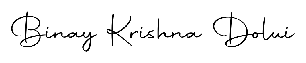 Personalize your online presence with Binay Krishna Dolui signature rendered in elegant Autography-DOLnW font. Great for website footers and blogs. Binay Krishna Dolui signature style 10 images and pictures png