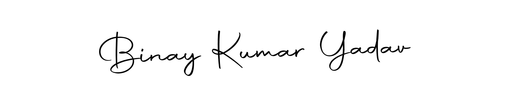 Design your own signature with our free online signature maker. With this signature software, you can create a handwritten (Autography-DOLnW) signature for name Binay Kumar Yadav. Binay Kumar Yadav signature style 10 images and pictures png