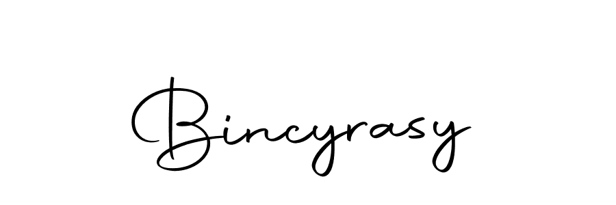 How to make Bincyrasy name signature. Use Autography-DOLnW style for creating short signs online. This is the latest handwritten sign. Bincyrasy signature style 10 images and pictures png