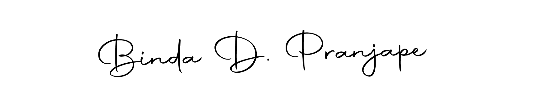 You should practise on your own different ways (Autography-DOLnW) to write your name (Binda D. Pranjape) in signature. don't let someone else do it for you. Binda D. Pranjape signature style 10 images and pictures png