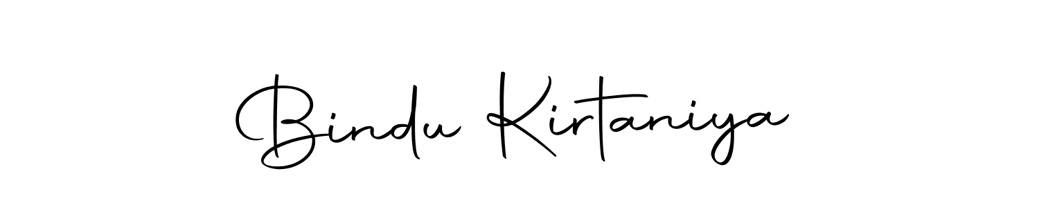 How to make Bindu Kirtaniya name signature. Use Autography-DOLnW style for creating short signs online. This is the latest handwritten sign. Bindu Kirtaniya signature style 10 images and pictures png