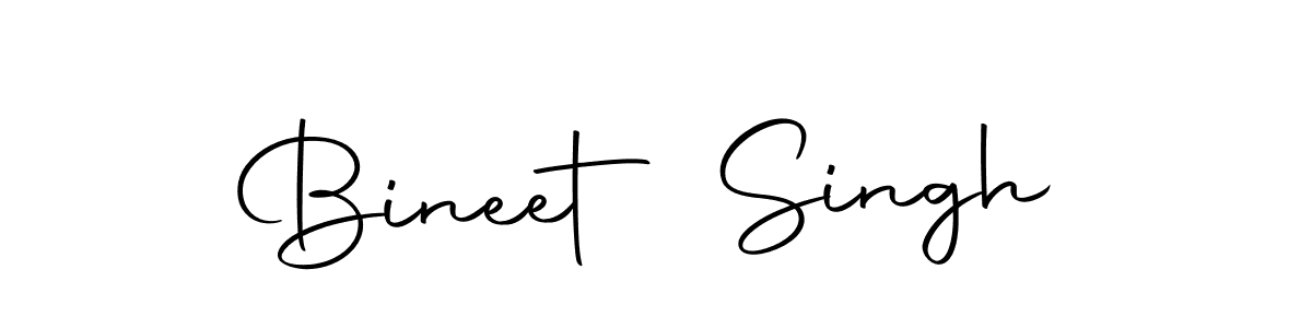 Create a beautiful signature design for name Bineet Singh. With this signature (Autography-DOLnW) fonts, you can make a handwritten signature for free. Bineet Singh signature style 10 images and pictures png