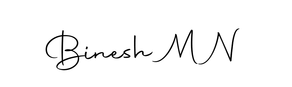 Create a beautiful signature design for name Binesh M N. With this signature (Autography-DOLnW) fonts, you can make a handwritten signature for free. Binesh M N signature style 10 images and pictures png