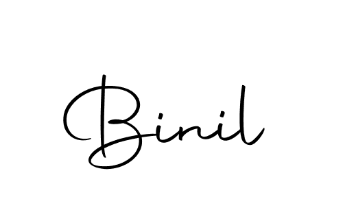 You should practise on your own different ways (Autography-DOLnW) to write your name (Binil) in signature. don't let someone else do it for you. Binil signature style 10 images and pictures png