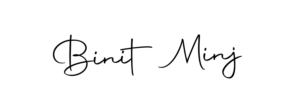 Create a beautiful signature design for name Binit Minj. With this signature (Autography-DOLnW) fonts, you can make a handwritten signature for free. Binit Minj signature style 10 images and pictures png