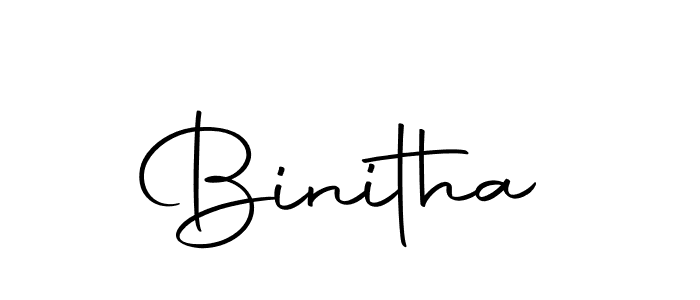 Create a beautiful signature design for name Binitha. With this signature (Autography-DOLnW) fonts, you can make a handwritten signature for free. Binitha signature style 10 images and pictures png