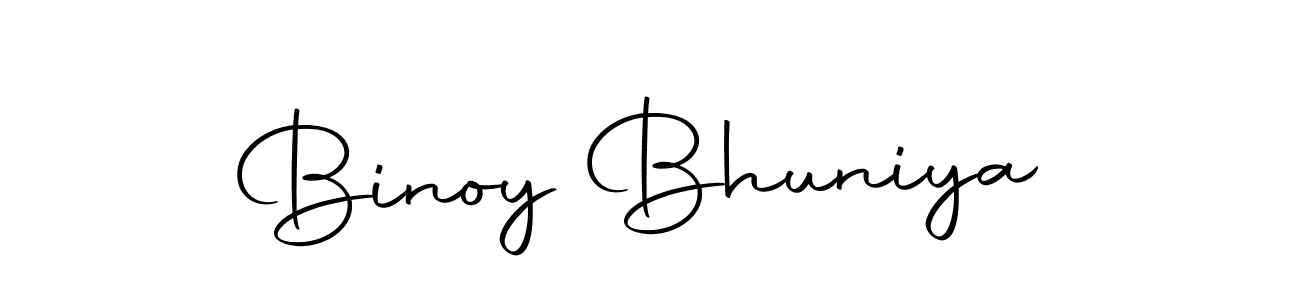 How to make Binoy Bhuniya name signature. Use Autography-DOLnW style for creating short signs online. This is the latest handwritten sign. Binoy Bhuniya signature style 10 images and pictures png