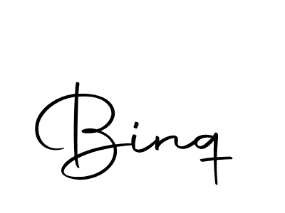 Design your own signature with our free online signature maker. With this signature software, you can create a handwritten (Autography-DOLnW) signature for name Binq. Binq signature style 10 images and pictures png