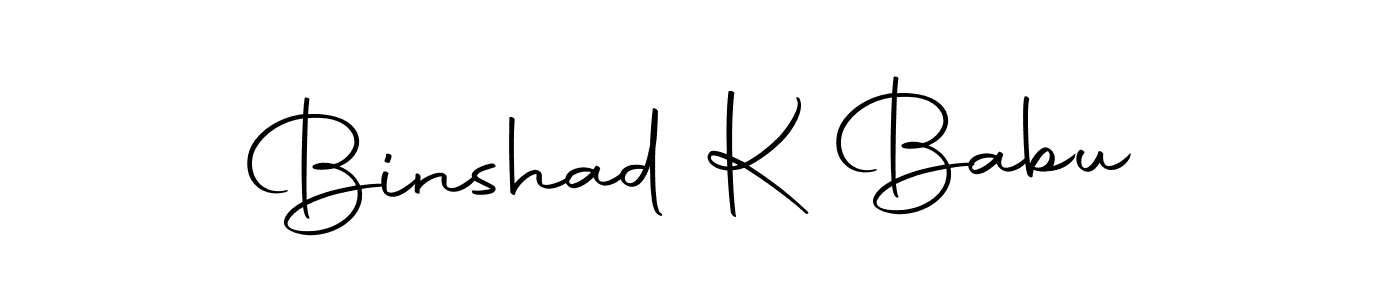 Make a beautiful signature design for name Binshad K Babu. With this signature (Autography-DOLnW) style, you can create a handwritten signature for free. Binshad K Babu signature style 10 images and pictures png