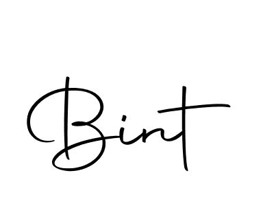 Make a beautiful signature design for name Bint. With this signature (Autography-DOLnW) style, you can create a handwritten signature for free. Bint signature style 10 images and pictures png