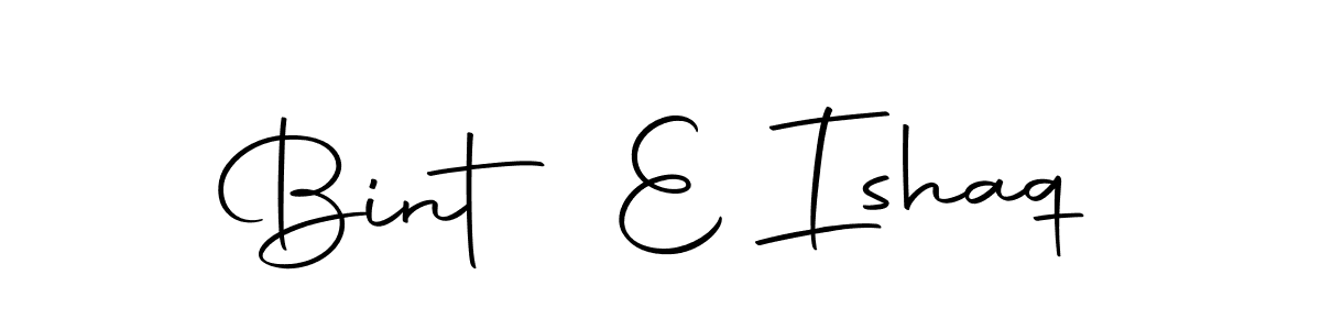 How to make Bint E Ishaq name signature. Use Autography-DOLnW style for creating short signs online. This is the latest handwritten sign. Bint E Ishaq signature style 10 images and pictures png