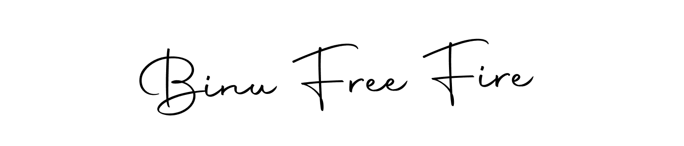 Design your own signature with our free online signature maker. With this signature software, you can create a handwritten (Autography-DOLnW) signature for name Binu Free Fire. Binu Free Fire signature style 10 images and pictures png