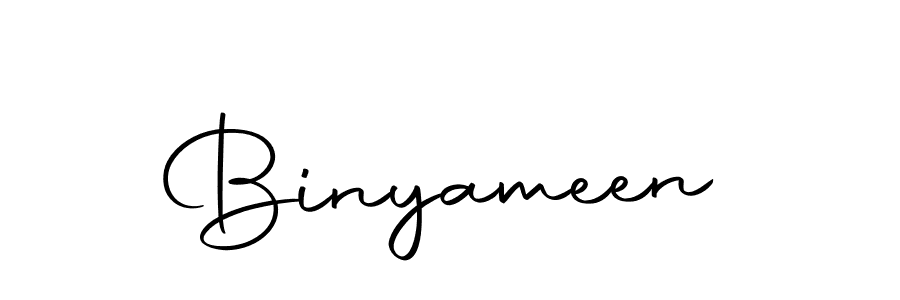 Create a beautiful signature design for name Binyameen. With this signature (Autography-DOLnW) fonts, you can make a handwritten signature for free. Binyameen signature style 10 images and pictures png