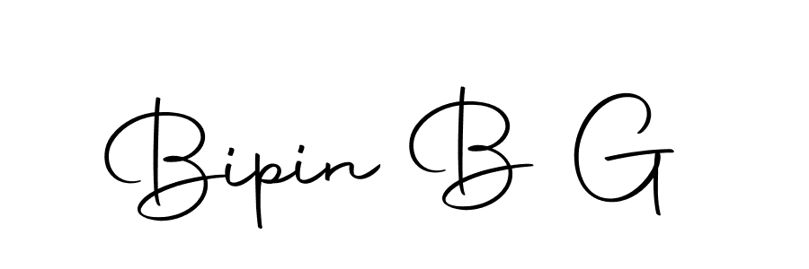 Create a beautiful signature design for name Bipin B G. With this signature (Autography-DOLnW) fonts, you can make a handwritten signature for free. Bipin B G signature style 10 images and pictures png