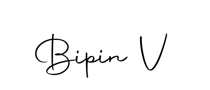 Create a beautiful signature design for name Bipin V. With this signature (Autography-DOLnW) fonts, you can make a handwritten signature for free. Bipin V signature style 10 images and pictures png