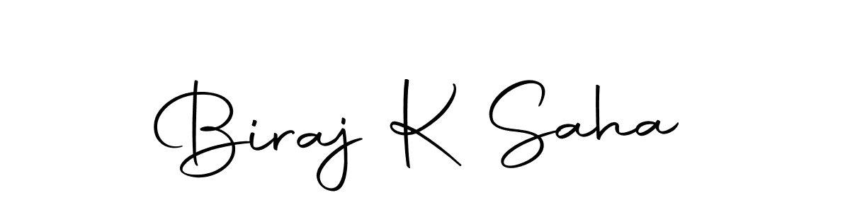 How to make Biraj K Saha name signature. Use Autography-DOLnW style for creating short signs online. This is the latest handwritten sign. Biraj K Saha signature style 10 images and pictures png