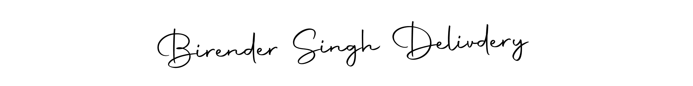 How to make Birender Singh Delivdery name signature. Use Autography-DOLnW style for creating short signs online. This is the latest handwritten sign. Birender Singh Delivdery signature style 10 images and pictures png