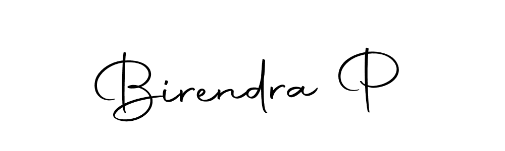 Create a beautiful signature design for name Birendra P. With this signature (Autography-DOLnW) fonts, you can make a handwritten signature for free. Birendra P signature style 10 images and pictures png