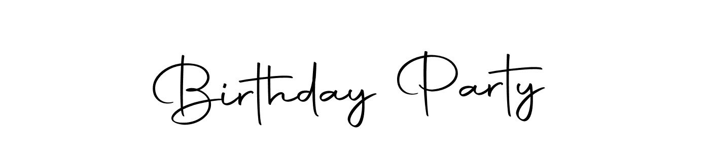 Make a beautiful signature design for name Birthday Party. With this signature (Autography-DOLnW) style, you can create a handwritten signature for free. Birthday Party signature style 10 images and pictures png