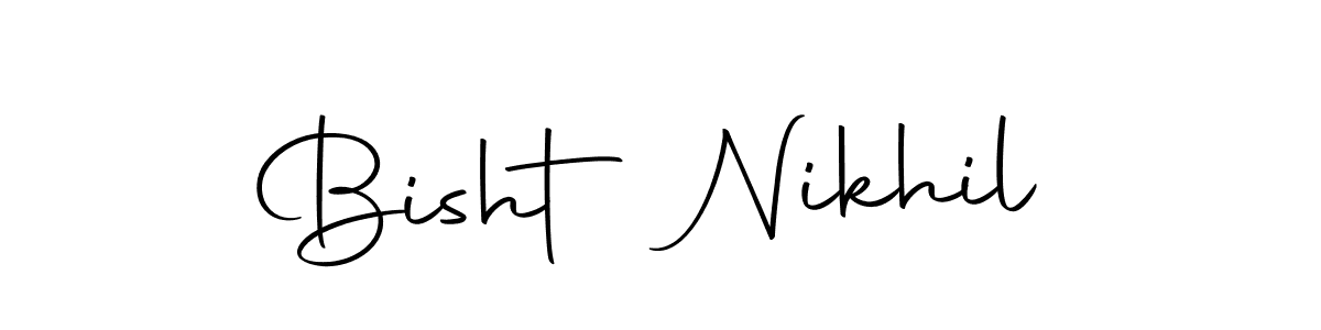 Create a beautiful signature design for name Bisht Nikhil. With this signature (Autography-DOLnW) fonts, you can make a handwritten signature for free. Bisht Nikhil signature style 10 images and pictures png