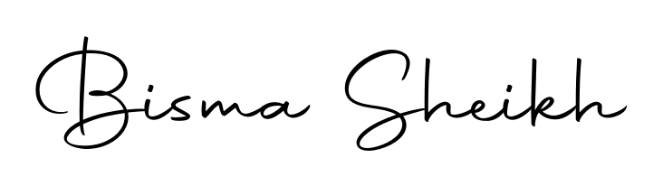 Enhance your business communications with Bisma Sheikh signature in Autography-DOLnW lettering. Clean, modern, and universally compatible. Bisma Sheikh signature style 10 images and pictures png