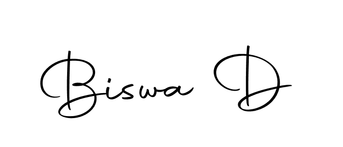 Design your own signature with our free online signature maker. With this signature software, you can create a handwritten (Autography-DOLnW) signature for name Biswa D. Biswa D signature style 10 images and pictures png