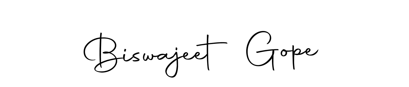 Create a beautiful signature design for name Biswajeet Gope. With this signature (Autography-DOLnW) fonts, you can make a handwritten signature for free. Biswajeet Gope signature style 10 images and pictures png
