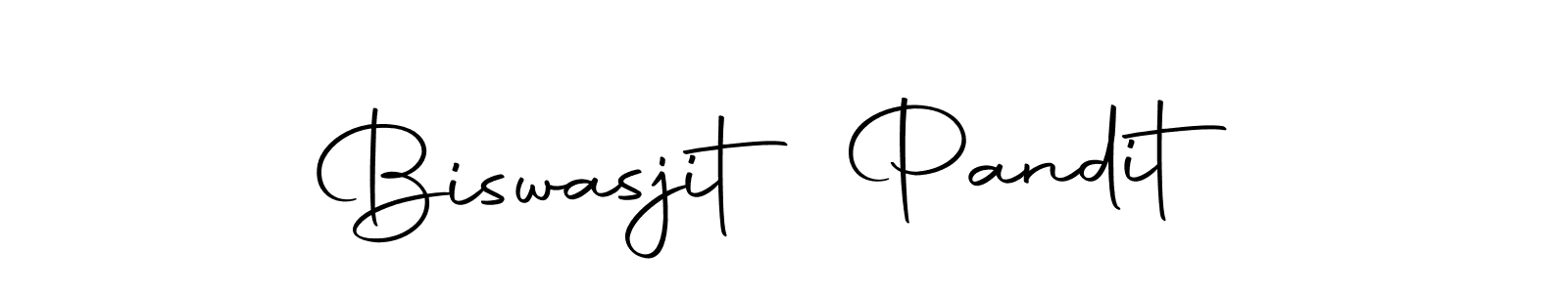 How to make Biswasjit Pandit name signature. Use Autography-DOLnW style for creating short signs online. This is the latest handwritten sign. Biswasjit Pandit signature style 10 images and pictures png