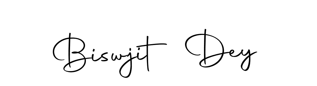 How to make Biswjit Dey name signature. Use Autography-DOLnW style for creating short signs online. This is the latest handwritten sign. Biswjit Dey signature style 10 images and pictures png